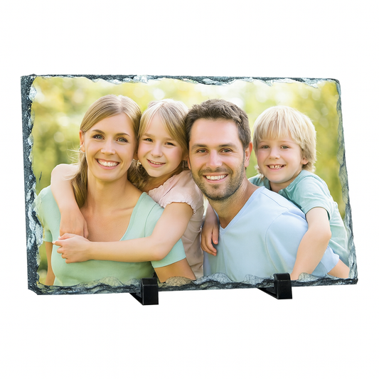 Personalised Rectangular Photo Slate 12x22cm - Custom Printed Gift UK