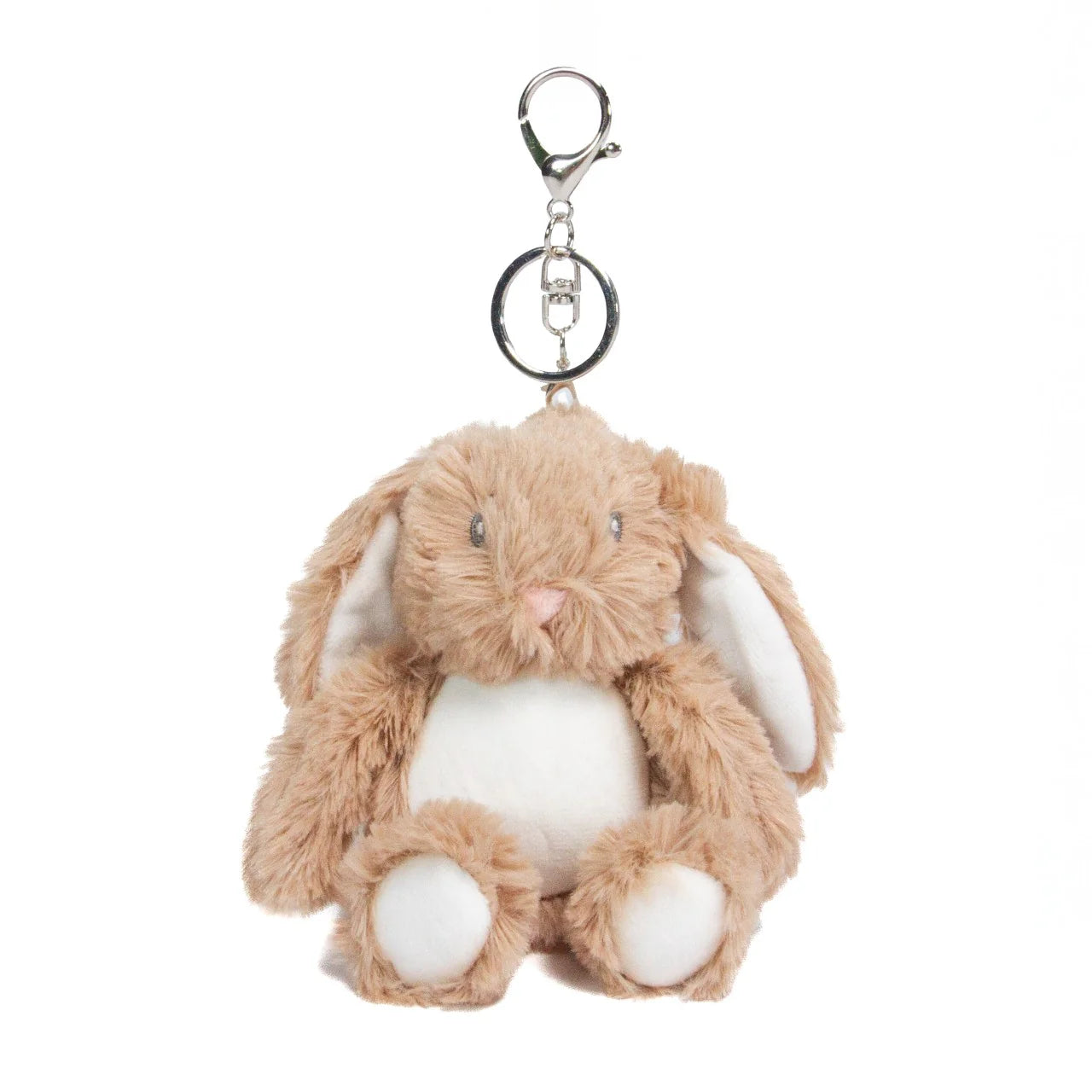 Personalised Plush Rabbit Keyrings - Custom Soft Toy Bag Charm UK