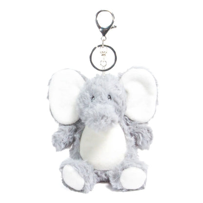 Personalised Plush Animal Keyrings - Highland Cow, Dragon, Elephant Bag Charms UK