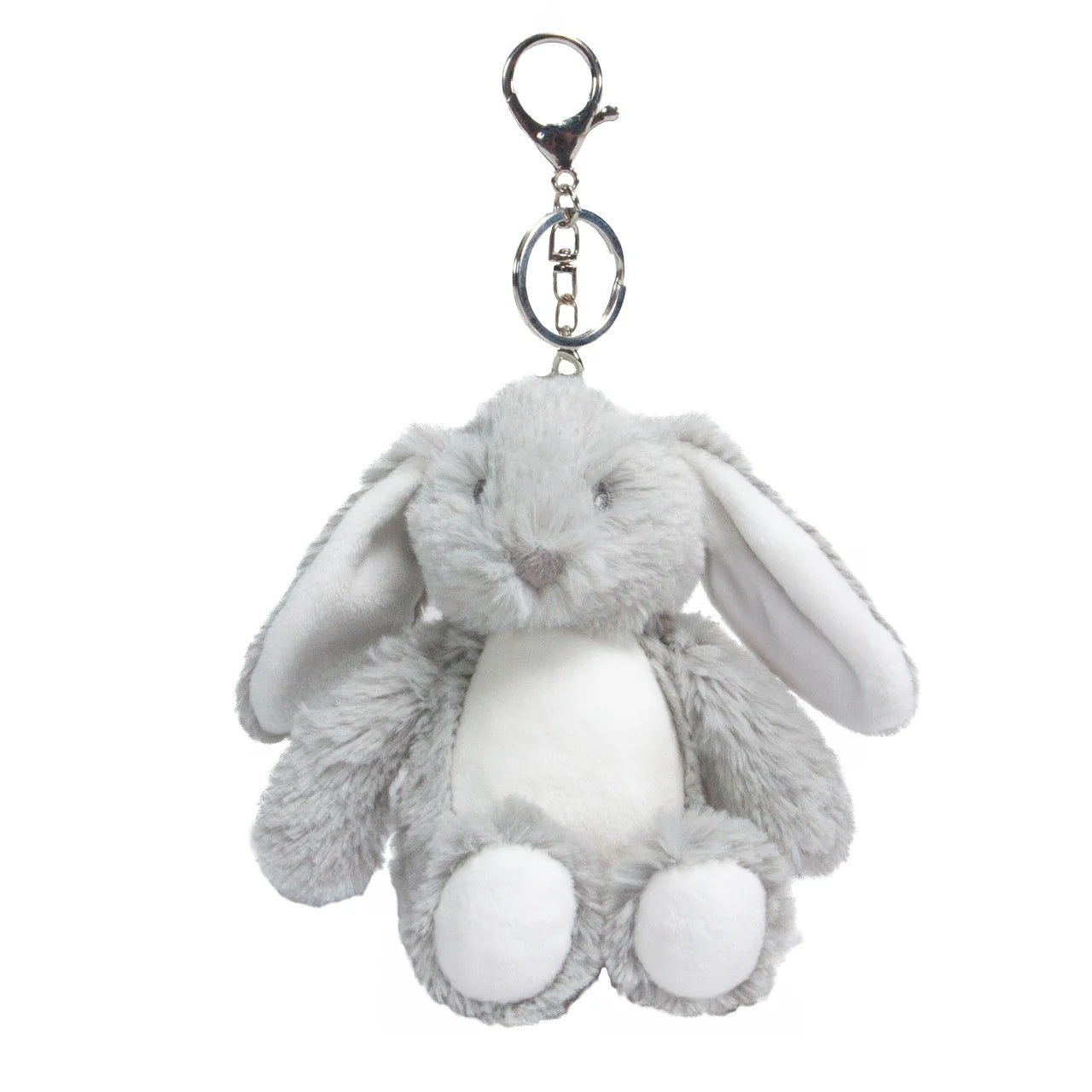 Personalised Plush Rabbit Keyrings - Custom Soft Toy Bag Charm UK