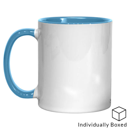 Personalised Coloured Handle & Inner Mug - Custom Printed Photo Mug UK