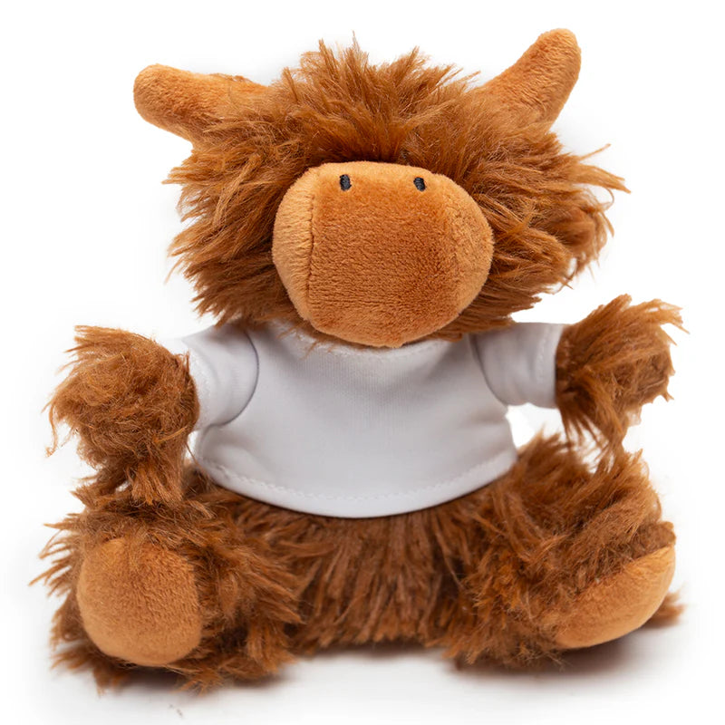 Personalised Plush Animal Keyrings - Highland Cow, Dragon, Elephant Bag Charms UK