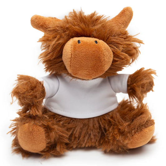 Personalised Plush Animal Keyrings - Highland Cow, Dragon, Elephant Bag Charms UK