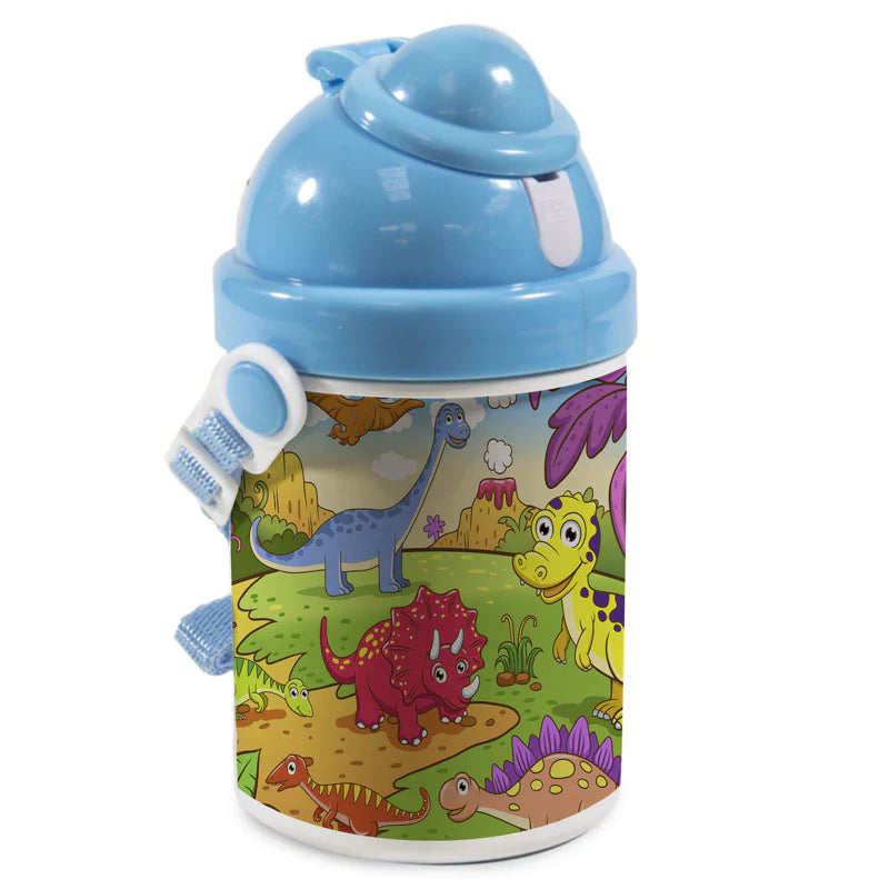Personalised Children's Plastic Drink Bottle - Pink or Blue Kids Water Bottle UK