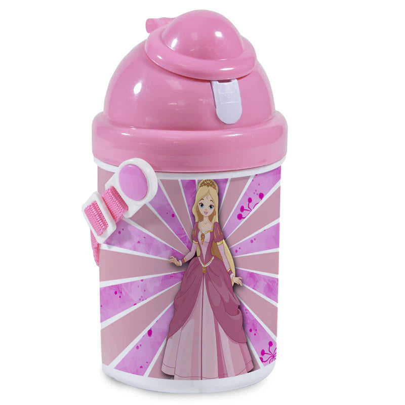 Personalised Children's Plastic Drink Bottle - Pink or Blue Kids Water Bottle UK