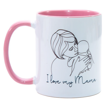 Personalised Coloured Handle & Inner Mug - Custom Printed Photo Mug UK