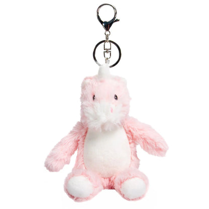 Personalised Plush Animal Keyrings - Highland Cow, Dragon, Elephant Bag Charms UK