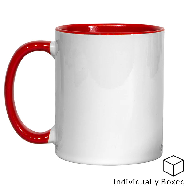 Personalised Coloured Handle & Inner Mug - Custom Printed Photo Mug UK