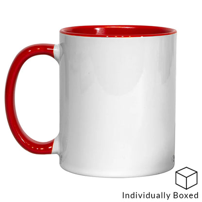 Personalised Coloured Handle & Inner Mug - Custom Printed Photo Mug UK