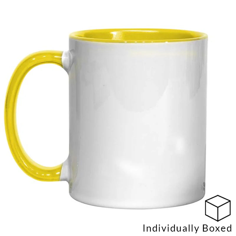 Personalised Coloured Handle & Inner Mug - Custom Printed Photo Mug UK