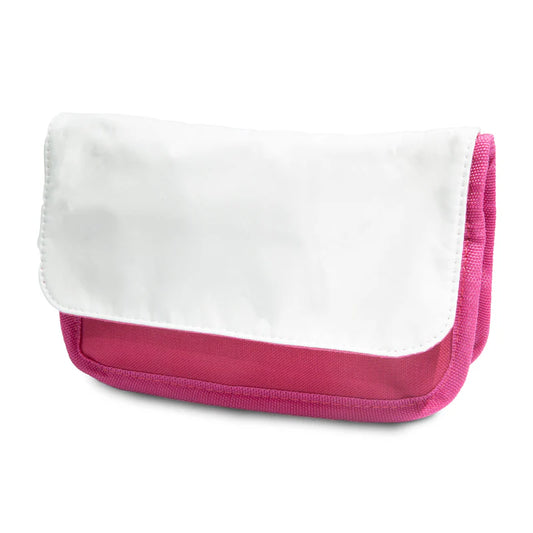 Personalised Makeup Bag Black, Red or Pink - Custom Cosmetic Pouch 13.7x21cm UK