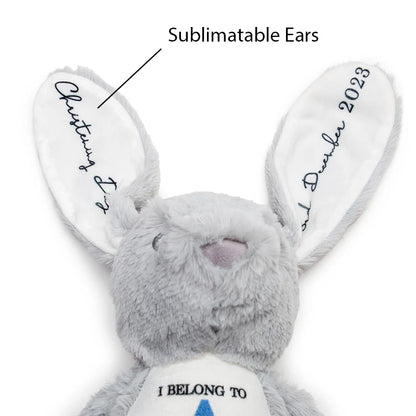 Personalised Plush Rabbits - Custom Printed Soft Toy Gift UK