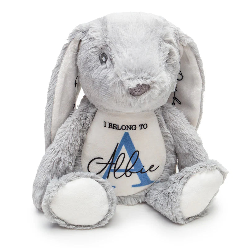 Personalised Plush Rabbits - Custom Printed Soft Toy Gift UK