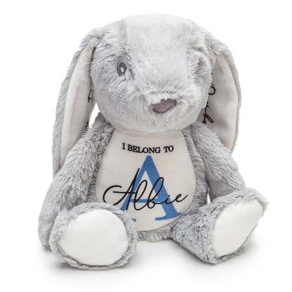 Personalised Plush Rabbits - Custom Printed Soft Toy Gift UK